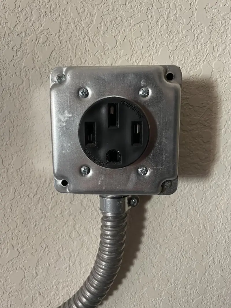 NEMA 14-50 outlet installed for Smart Home Electrical in Brodhead